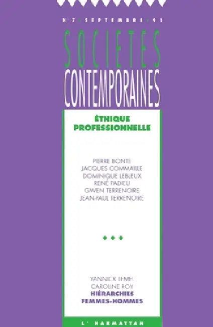 Ethique professionnelle by Societes Contemporaines