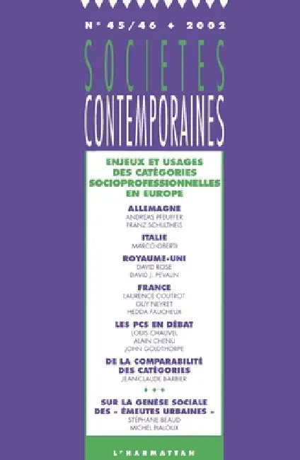 Enjeux et usages des catégories socioprofessionnelles en Europe by Collectif