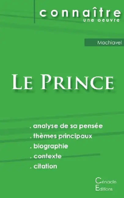 Fiche de lecture Le Prince de Machiavel (Analyse philosophique de référence et résumé complet) by Machiavel, Nicolas