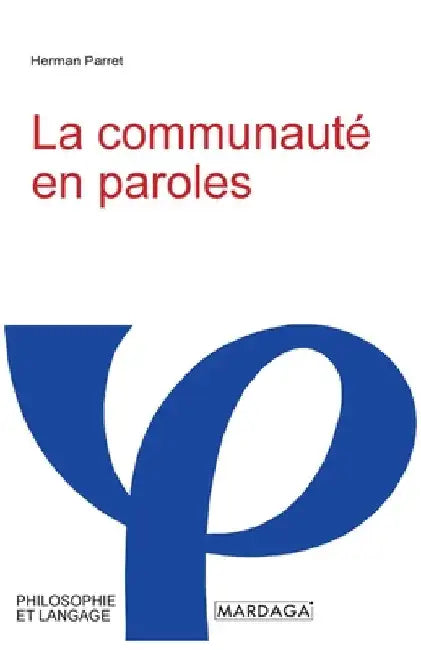 La communauté en paroles by Parret, Herman
