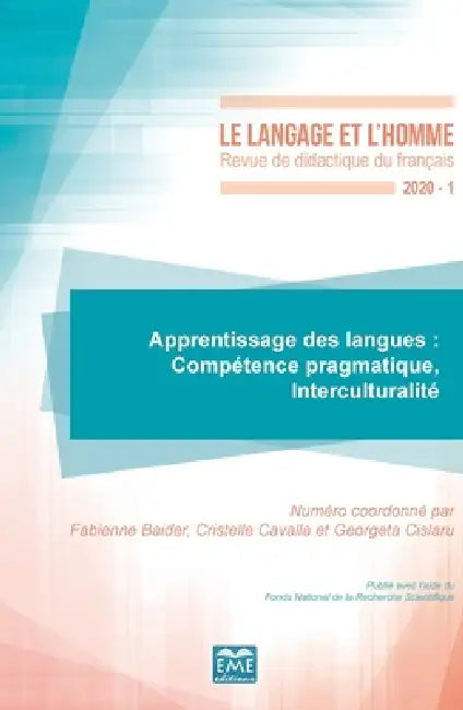 Apprentissage des langues: Compétence pragmatique, Interculturalité 2020 - 55.1 by Collectif
