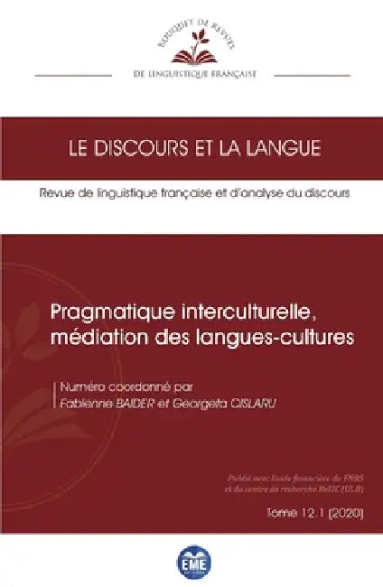 Pragmatique interculturelle, médiation des langues-cultures: 12.1 - 2020 by Na