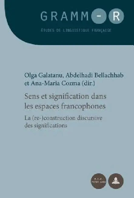 Sens et signification dans les espaces francophones: La (re-)construction discursive des significations by Olga Galatanu