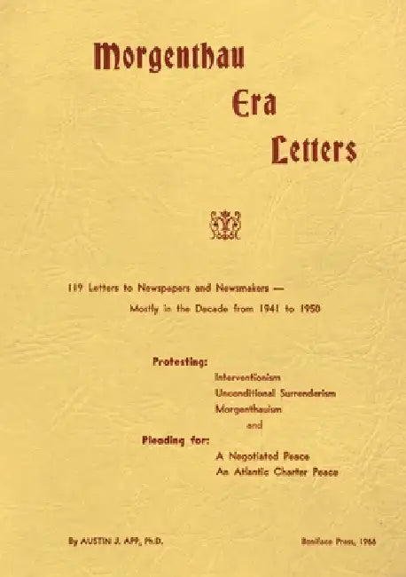 Morgenthau Era Letters by Austin J. App