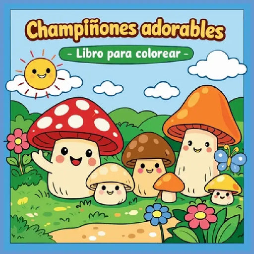 CHAMPIGNONES ADORABLES - Libro para Colorear by Jahana Iahn