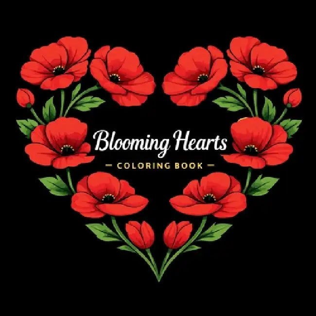 Blooming Hearts - Coloring Book by Johana Iahn