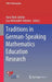 Traditions in German-Speaking Mathematics Education Research by Hans Niels Jahnke