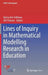 Lines of Inquiry in Mathematical Modelling Research in Education by Gloria Ann Stillman