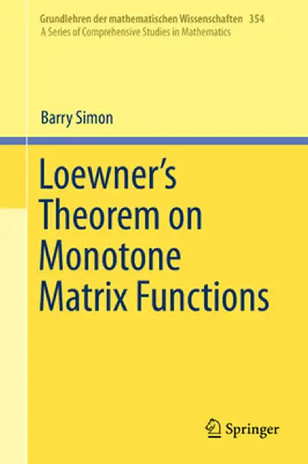 Loewner's Theorem on Monotone Matrix Functions by Barry Simon
