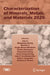 Characterization of Minerals, Metals, and Materials 2020 by Jian Li