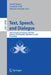 Text, Speech, and Dialogue: 24th International Conference, Tsd 2021, Olomouc, Czech Republic, September 6-9, 2021, Proceedings by Kamil Ekstein