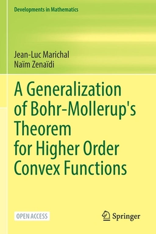 A Generalization of Bohr-Mollerup's Theorem for Higher Order Convex Functions by Jean-Luc Marichal