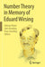 Number Theory in Memory of Eduard Wirsing by Helmut Maier