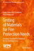Testing of Materials for Fire Protection Needs: European Standard Test Methods for the Building Sector by Linda Makovická Osvaldová