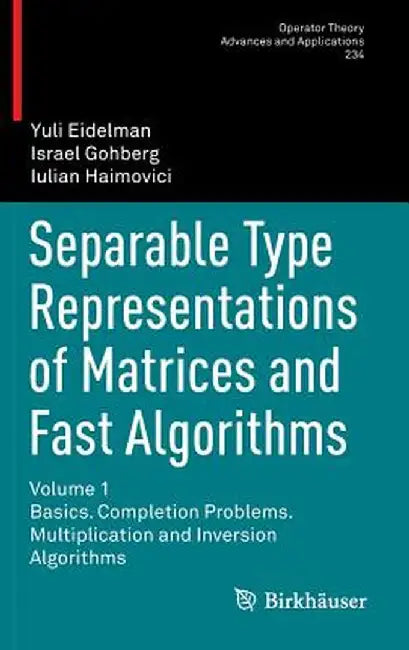 Separable Type Representations of Matrices and Fast Algorithms: Volume 1 Basics. Completion Problems. Multiplication and Inversion Algorithms by Yuli Eidelman