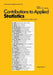 Contribution to Applied Statistics: Dedicated to Professor Arthur Linder by Ziegler