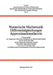Numerische Mathematik Differentialgleichungen Approximationstheorie: Vortragsauszüge Der Tagung Über Numerische Behandlung Von Differentialgleichungen by Collatz, Meinradus, Unger