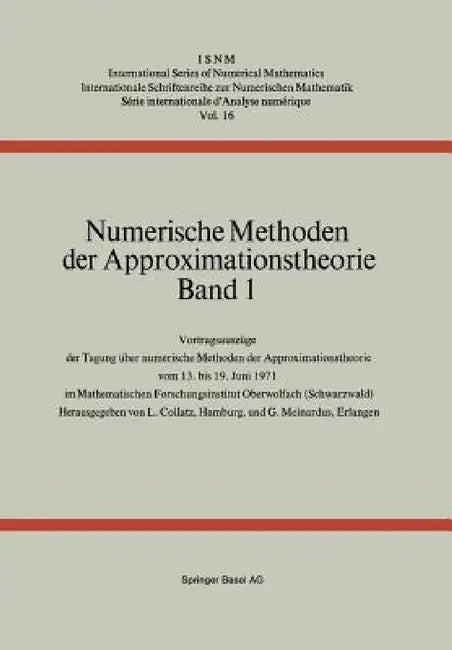 Numerische Methoden Der Approximationstheorie: Band 1 by Collatz, Meinardus