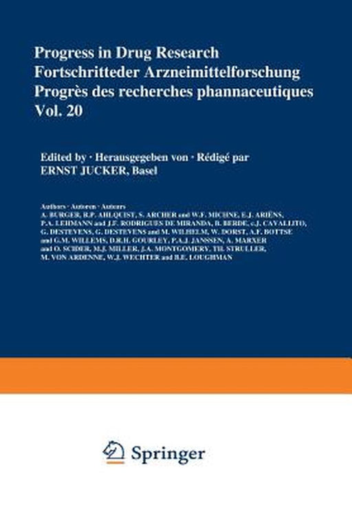 Progress in Drug Research/Fortschritte Der Arzneimittelforschung/Progrés Des Recherches Pharmaceutiques by Jucker