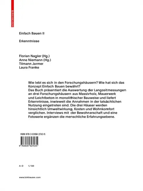 Einfach Bauen II: Erkenntnisse by Anne Niemann, Florian Nagler