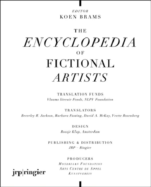 The Encyclopedia of Fictional Artists: The Addition by Koen Brams, Krist Gruijthuijsen