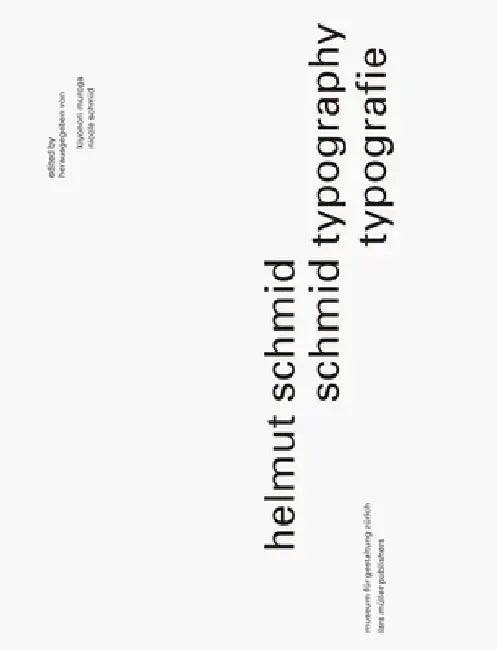 Helmut Schmid: Typography by Kiyonori Muroga