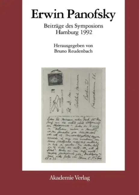 Erwin Panofsky: Beiträge Des Symposions Hamburg 1992 by Bruno Reudenbach