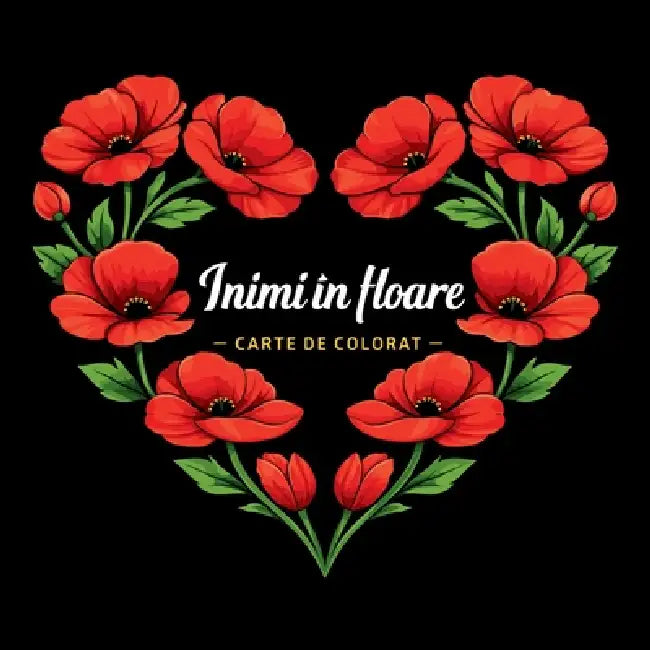 Inimi în floare - Carte de colorat by Johana Iahn