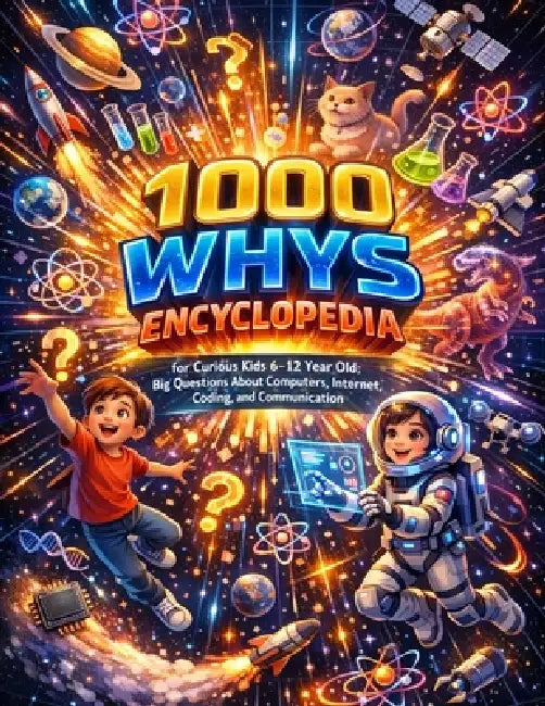 1000 Whys Encyclopedia for Curious Kids 6-12 Year Old: Big Questions About Computers, Internet, Coding, and Communication by Dr Maria E Smith