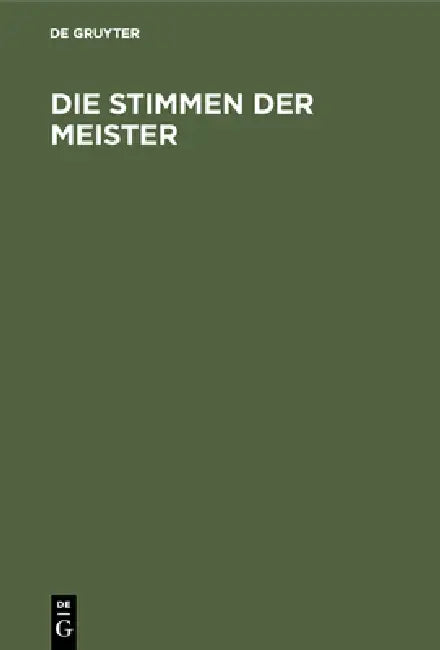 Die Stimmen der Meister by No Contributor