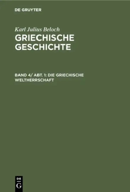 Die griechische Weltherrschaft by Karl Julius Beloch
