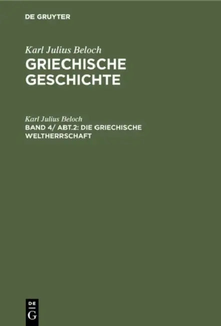 Die griechische Weltherrschaft by Karl Julius Beloch