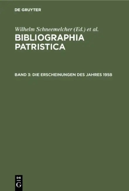 Die Erscheinungen Des Jahres 1958 by Wilhelm Schneemelcher, Knut Schäferdiek