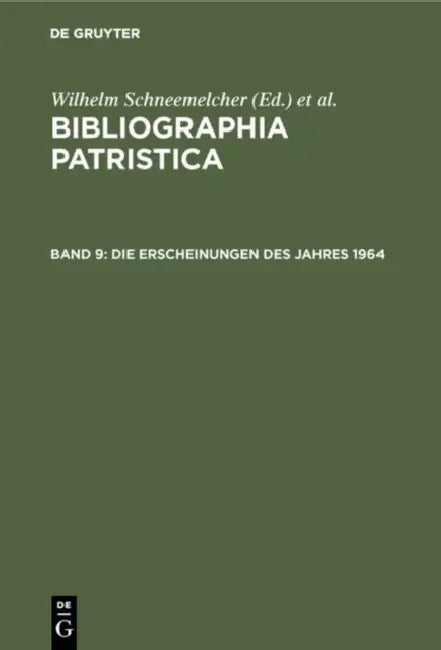 Die Erscheinungen Des Jahres 1964 by Wilhelm Schneemelcher, Knut Schäferdiek