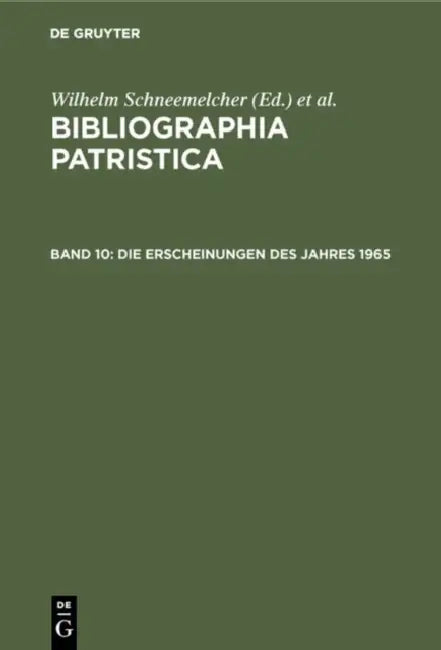 Die Erscheinungen Des Jahres 1965 by Wilhelm Schneemelcher, Knut Schäferdiek