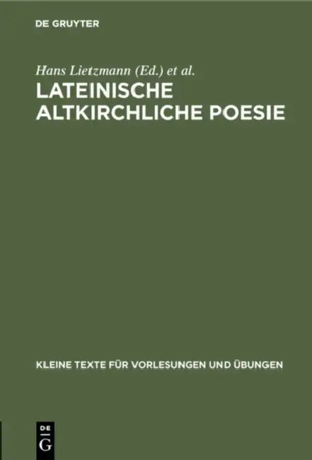 Lateinische altkirchliche Poesie by No Contributor