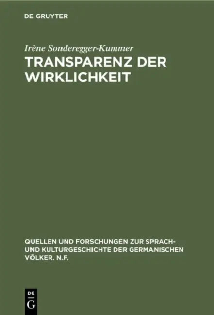 Transparenz der Wirklichkeit by Irène Sonderegger-Kummer