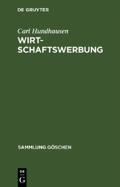 Wirtschaftswerbung by Carl Hundhausen