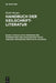 Inhaltliche Ordnung der sumerischen und akkadischen Texte. Anhang: Sekundärliteratur in Auswahl by Rykle Borger