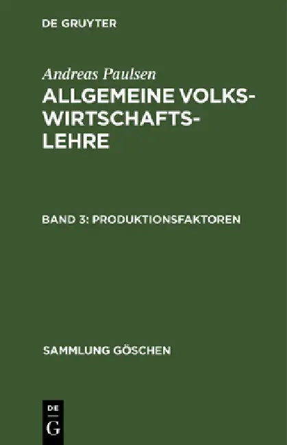 Produktionsfaktoren by Andreas Paulsen