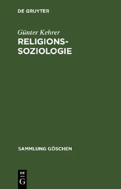 Religionssoziologie by Günter Kehrer