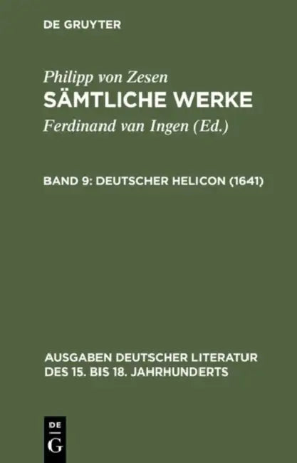 Deutscher Helicon (1641) by Philipp Von Zesen, Ulrich Maché