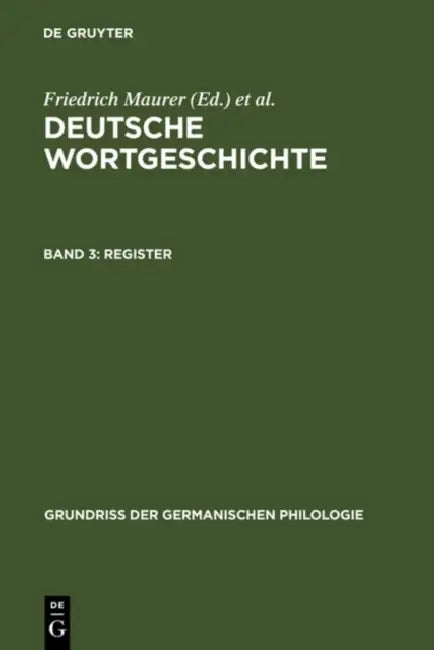 Register by Friedrich Maurer, Friedrich Stroh, Heinz Rupp