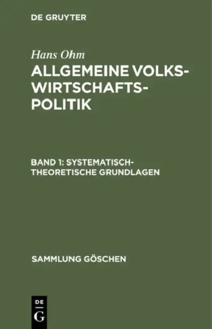 Systematisch-theoretische Grundlagen by Hans Ohm