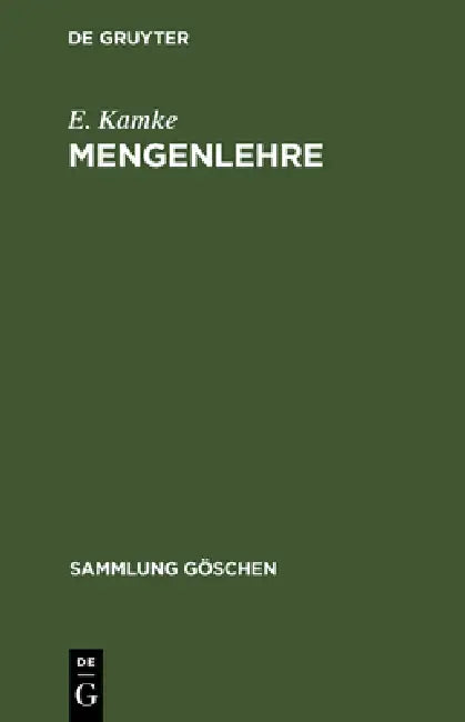 Mengenlehre by E. Kamke