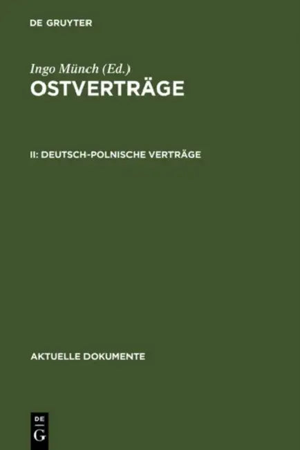 Deutsch-Polnische Verträge by Ingo Münch