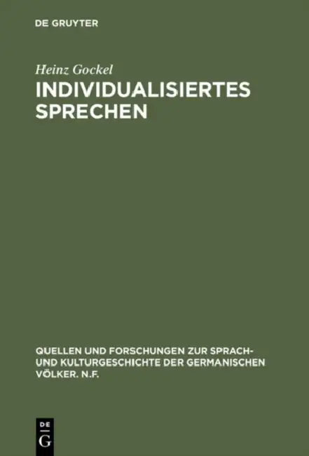 Individualisiertes Sprechen by Heinz Gockel