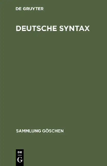Deutsche Syntax by No Contributor