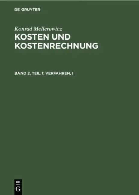 Verfahren, I by Konrad Mellerowicz
