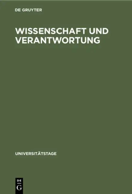 Wissenschaft Und Verantwortung by No Contributor
